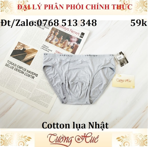 Quần lót nam Cotton lụa Nhật, tam giác trơn.