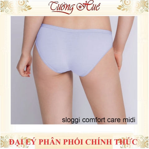 Quần Lót Nữ Triumph Sloggi Comfort care Midi Trơn Vải Cotton Hữu Cơ Mềm Mịn Lưng Vừa