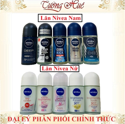Lăn Khử Mùi Nivea Hàng Ngoại Đủ Loại - 50ml (Có lựa chọn)