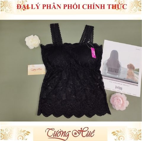 Áo bra 2 dây ren dài có mút ngực.