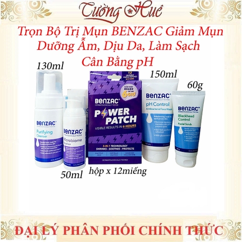 Trọn Bộ Trị Mụn BENZAC Giảm Mụn Dưỡng Ẫm, Dịu Da, Làm Sạch Cân Bằng pH (Có sự chọn lựa)