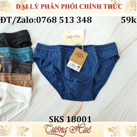 Quần lót nam Darlin SKS 18001 quần tam giác trơn 100% cotton.