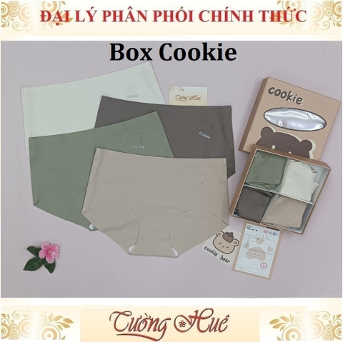 Hộp Quần Gấu Cookie Su Đúc Ôm Mông Trơn Lưng Cao.