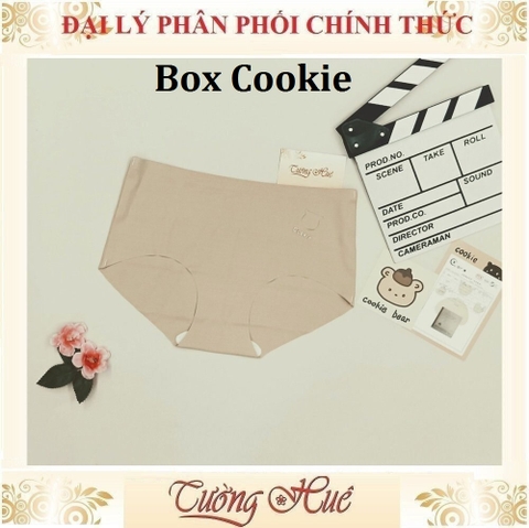 Hộp Quần Gấu Cookie Su Đúc Ôm Mông Trơn Lưng Cao.