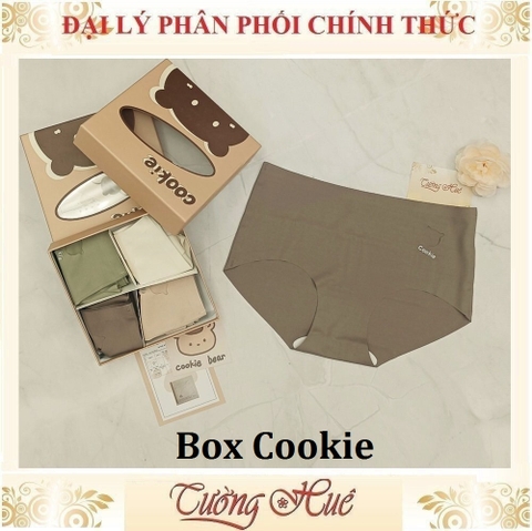 Hộp Quần Gấu Cookie Su Đúc Ôm Mông Trơn Lưng Cao.
