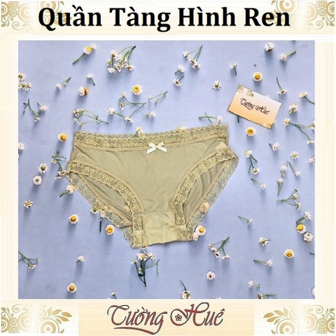 Quần Lót Nữ Lụa Trơn Tàng Hình Viền Ren.