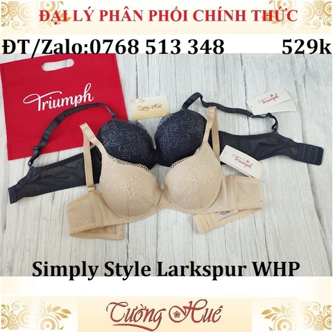 Áo lót nữ Triumph Simply Style Larkspur WHP có gọng ren mút mỏng lưng bảng to vừa.