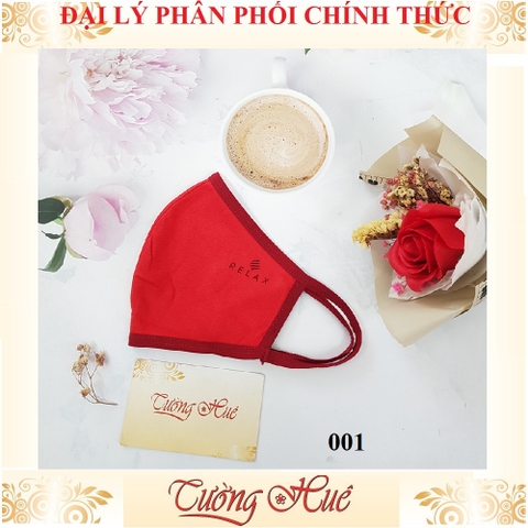 Khẩu trang vải Relax kháng khuẩn cao cấp tái sử dụng nhiều lần MÀU NGẪU NHIÊN.