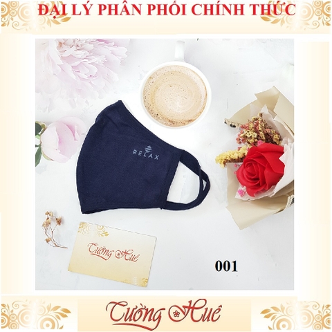Khẩu trang vải Relax kháng khuẩn cao cấp tái sử dụng nhiều lần MÀU NGẪU NHIÊN.