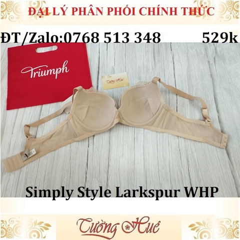 Áo lót nữ Triumph Simply Style Larkspur WHP có gọng ren mút mỏng lưng bảng to vừa.