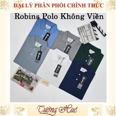 Áo Thun Polo Nam Thái Lan Robins Không Viền Tay Ngắn Thun Co Giãn Thoáng Khí.