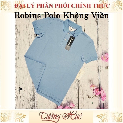 Áo Thun Polo Nam Thái Lan Robins Không Viền Tay Ngắn Thun Co Giãn Thoáng Khí.