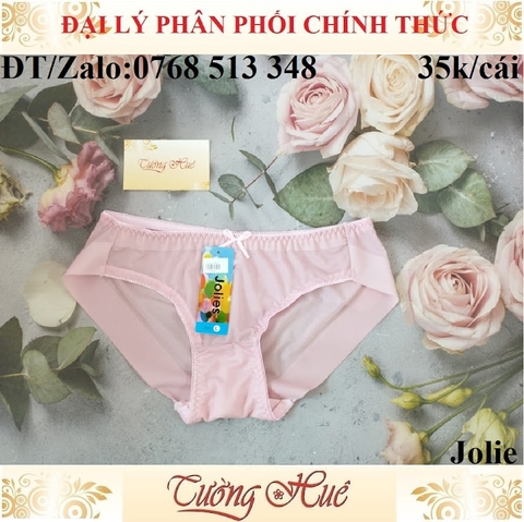 Quần lót nữ Jolies trơn lưng thấp không viền mông.