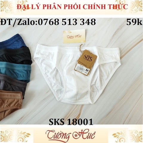 Quần lót nam Darlin SKS 18001 quần tam giác trơn 100% cotton.