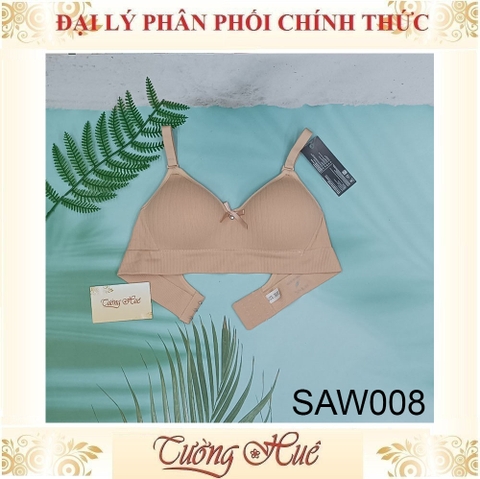 Áo Dạng Bra Thun Gân Tăm Mút Mỏng Phối Nơ SOVITEX by Relax SAW008.