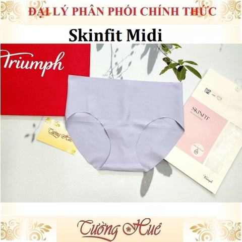 Quần lót nữ Triumph Skinfit Midi su trơn lưng vừa.