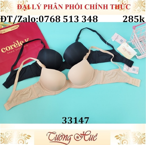 Áo lót nữ Marguerite-Paris 33147 trơn nâng siêu dầy 5cm.