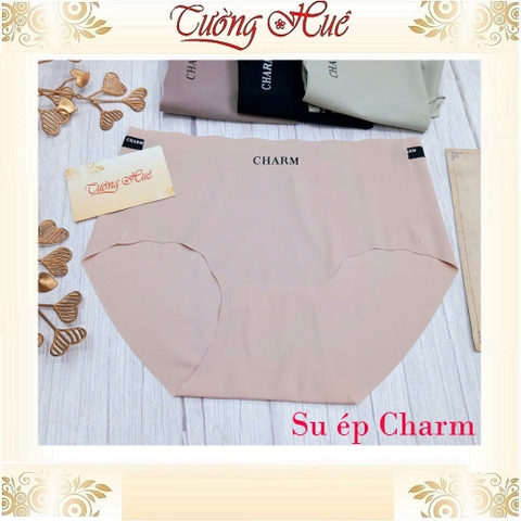 Quần Lót Nữ Su Ép Charm Lưng Cao Không Viền May Mềm Mịn Co Dãn