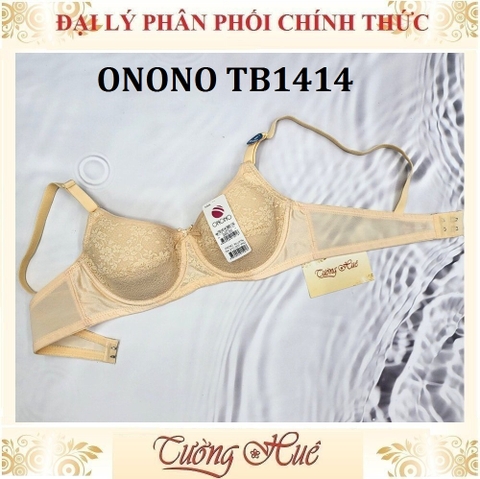 Áo Lót Nữ Thái Lan ONONO TB1414 Có Gọng Mút Mỏng Ren Lưng Lưới 2 Móc Cài.