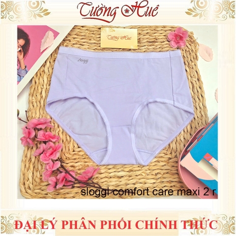 Quần Lót Nữ Triumph Sloggi Comfort Care Maxi2 R Trơn Cotton Hữu Cơ Lưng Cao Mềm Mịn