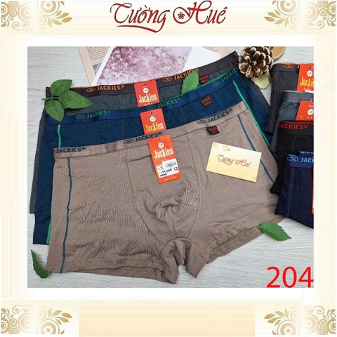Quần Lót Nam Đùi Boxer JACKIES 204 Dạng Bảng Lưng Cỡ Nhỏ Mềm Mịn Co Dãn Thoáng Mát