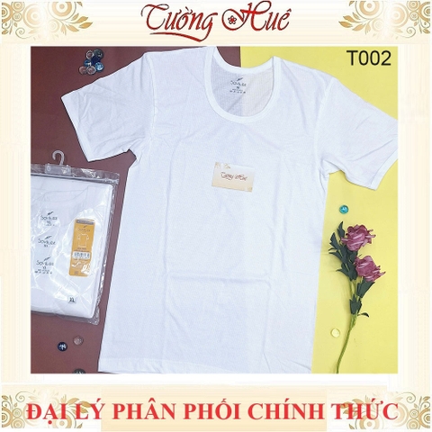 Áo Lót Nam Trắng Tay Ngắn Sovitex By relax T002 Cổ Chữ U Cotton Thun Co Dãn Không Viền May 2 Bên Hông