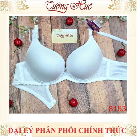 Áo Lót Nữ annie 8153 Trơn Có gọng Mút Đệm 3.5cm Dây Điều Chỉnh Nhỏ bản Lưng Vừa 2 Móc Cài