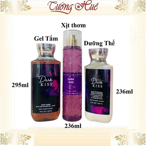 Tắm Dưỡng Xịt Bath & Body Works Dark Kiss (Có Lựa Chọn)