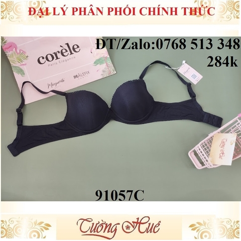 Áo lót nữ Marguerite-Paris 91057C trơn không gọng lưng chữ U.
