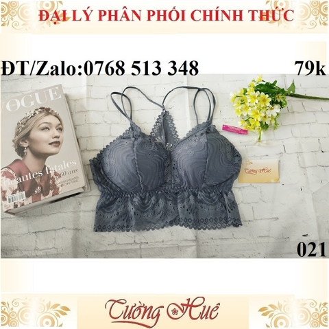 Áo bra 2 dây mảnh ren 021 cúp tam giác cỡ lớn.