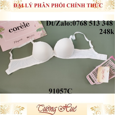 Áo lót nữ Marguerite-Paris 91057C trơn không gọng lưng chữ U.