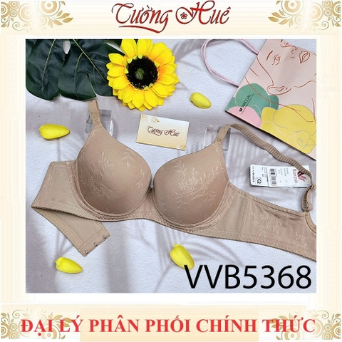Áo Lót Nữ Wacoal VVB5368 Áo Lót Mặc Áo Dài Có Gọng Bản Lưng Lớn 3 Móc Cài