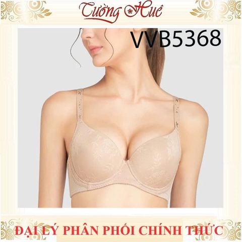 Áo Lót Nữ Wacoal VVB5368 Áo Lót Mặc Áo Dài Có Gọng Bản Lưng Lớn 3 Móc Cài