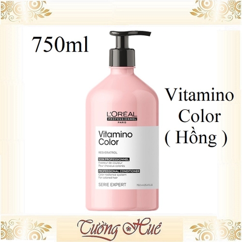 Dầu Xả Cho Tóc Nhuộm Loreal Serie Expert A-ox Vitamino Color - Hồng Nhạt