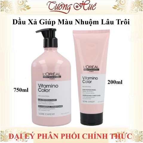 Dầu Xả Giữ Màu Tóc Nhuộm Loreal Serie Expert A-ox Vitamino Color - Hồng Nhạt (Có Lựa Chọn)