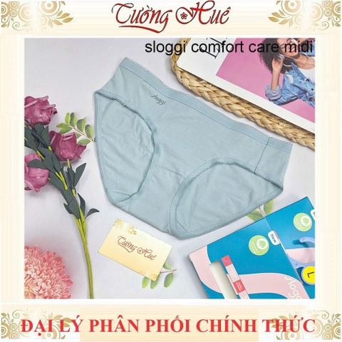 Quần Lót Nữ Triumph Sloggi Comfort care Midi Trơn Vải Cotton Hữu Cơ Mềm Mịn Lưng Vừa
