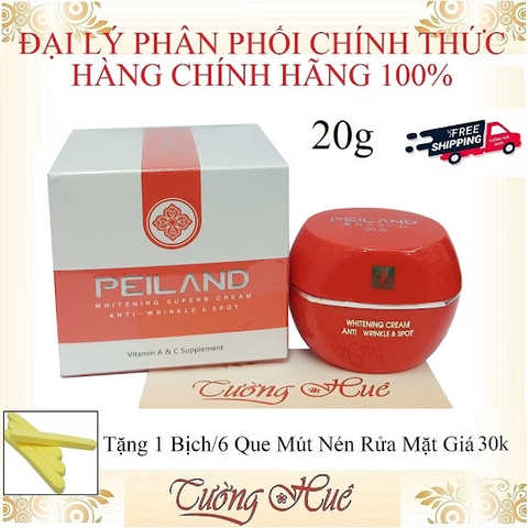 Kem Dưỡng Peiland Trắng Da, Ngừa Nếp Nhăn - Cam ( Tặng 1 Bịch/6 Que Mút Rửa Mặt )