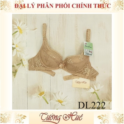 Áo lót nữ Darlin Có Gọng Ren Phối Lưới Mút Mỏng Đệm Tháo Rời DL222.