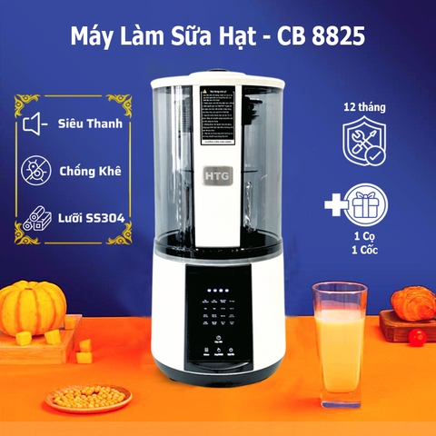 Máy làm sữa hạt siêu thanh CB8825 hệ thống giảm ồn 5 lớp, 18 chức năng trong 1 nâng cấp, sấy khô khử khuẩn an toàn, hàng chính hãng