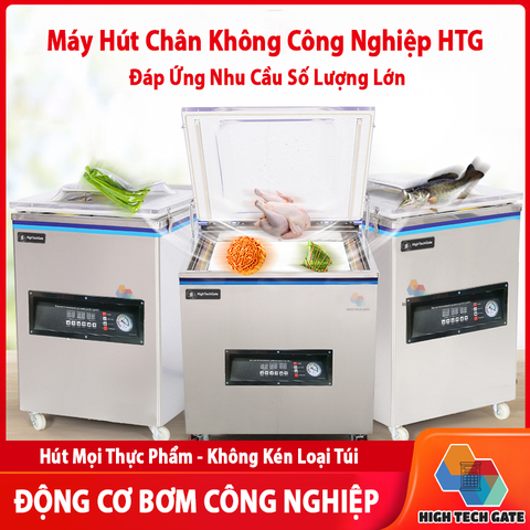 Máy Hút Chân Không Công Nghiệp HTG Hút Mọi Loại Thực Phẩm, Áp Dụng Mọi Loại Túi, 2 Đường Hàn Lớn, Chất Liệu Inox Bền Bỉ,