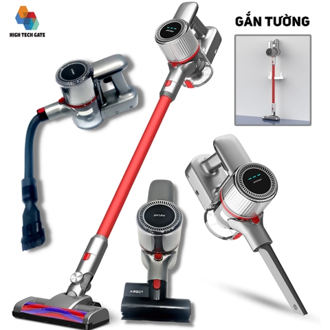 Máy hút bụi không dây Airbot cầm tay gia đình và hút bụi ô tô giường nệm, xe hơi phiên bản 3.0 bản full có giá gắn tường - hàng chính hãng