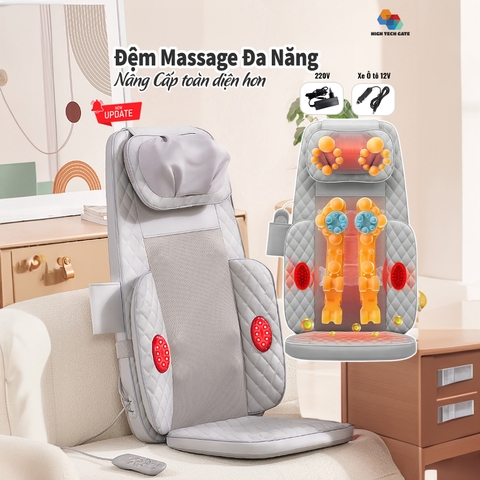 Đệm Massage Toàn Thân 918-7 Chế Độ Massage 3D, Tích Hợp Nhiệt Hồng Ngoại, 3 Cường Độ Xoa Bóp, 3 Mức Rung và Chườm Nóng