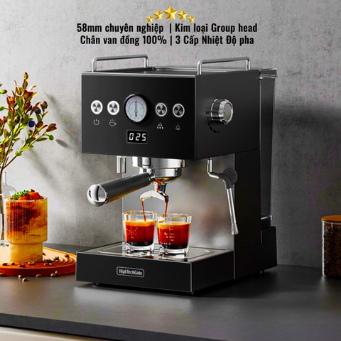 Máy Pha Cà Phê Espresso PCF05 chuyên nghiệp họng pha kim loại 58mm thương mại, tùy chỉnh cafe DIY tự động toàn diện