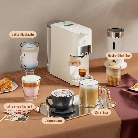 Máy Pha Cà Phê CF04 Mini Pha Cafe Espresso, Viên Nén Nespresso, Nescafe Dolcegusto, Bán Tự Động Cho Văn Phòng, Gia Đình