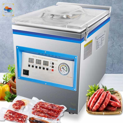 Máy hút chân không công nghiệp để bàn P270-2D, hút mọi loại túi, mọi loại thực phẩm, tự động hoàn toàn, hút kiệt quệ -97Kpa, đường hàn đôi 27cm, hàng chính hãng