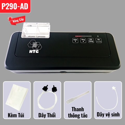 Máy hút chân không HTG-P290AD không kén túi, bao bì, bọc hút,phiên bản tiếng việt