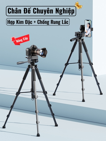 Tripod chân đế điện thoại, máy ảnh G-185 hỗ trợ quay chụp video, livestream, quay live tik tok chống rung lắc, cứng cáp