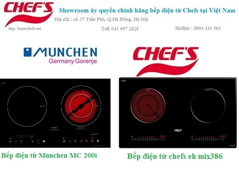 So sánh bếp điện từ chefs eh mix386 và bếp điện từ munchen mc 200i