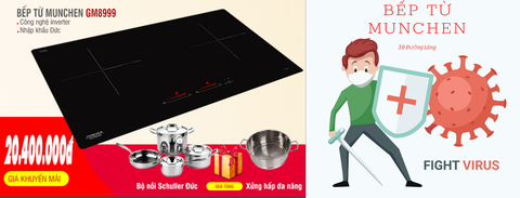 Bếp từ Munchen GM8999 giá rẻ mùa dịch, ưu đãi cực lớn