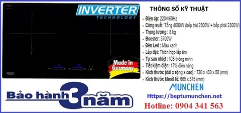 Bếp từ Munchen nhập khẩu nguyên chiếc từ Đức có những mẫu nào?